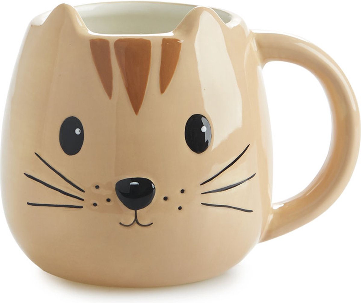 Borsa porta tazza Balvi kitty cat arancione 400ml con manico