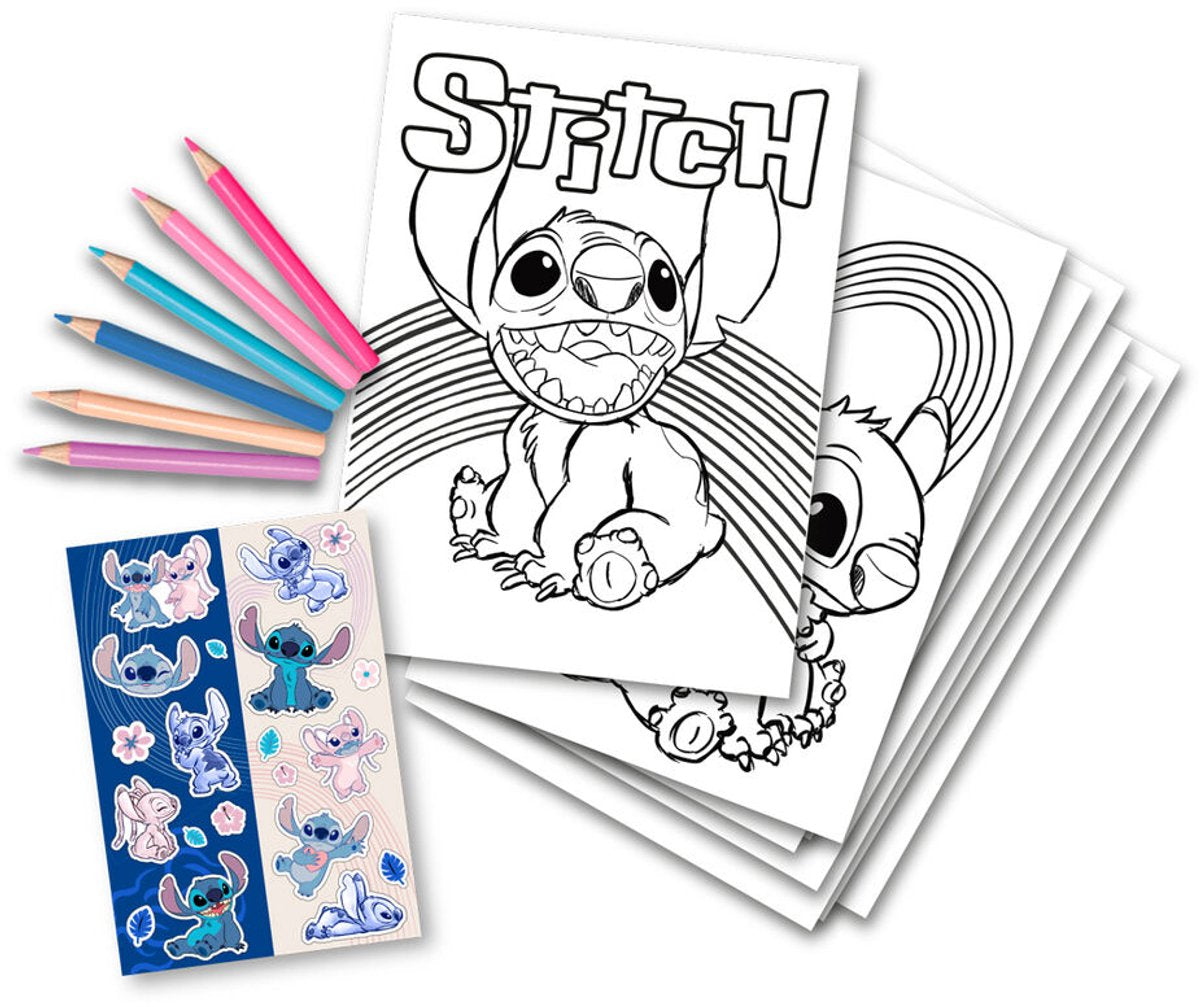 Set da colorare Disney Lilo e Stitch Love con adesivi