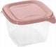 Curver fresh go rectangular food container 1.2l - transparent pink