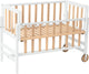 Geuther co-sleeper, aanschuifbed, wieg - met wielen - 45x90 cm - babybedje tot 9 kg - massief beukenhout - eco wit