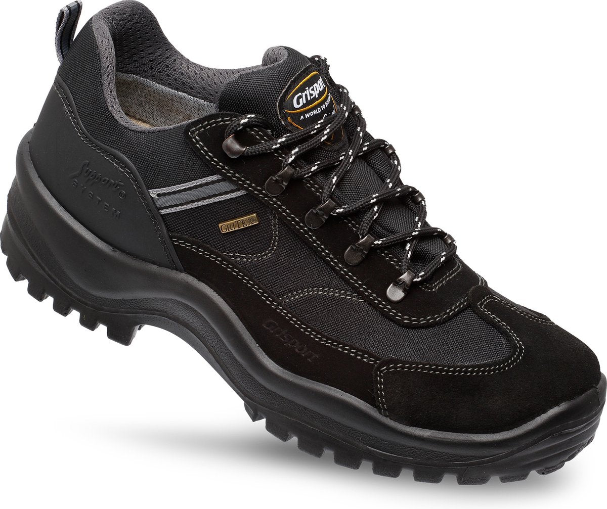 Grisport torino low unisex wandelschoenen - black