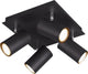 Trio marley - spot - nero opaco - escl. 4x gu10 3w