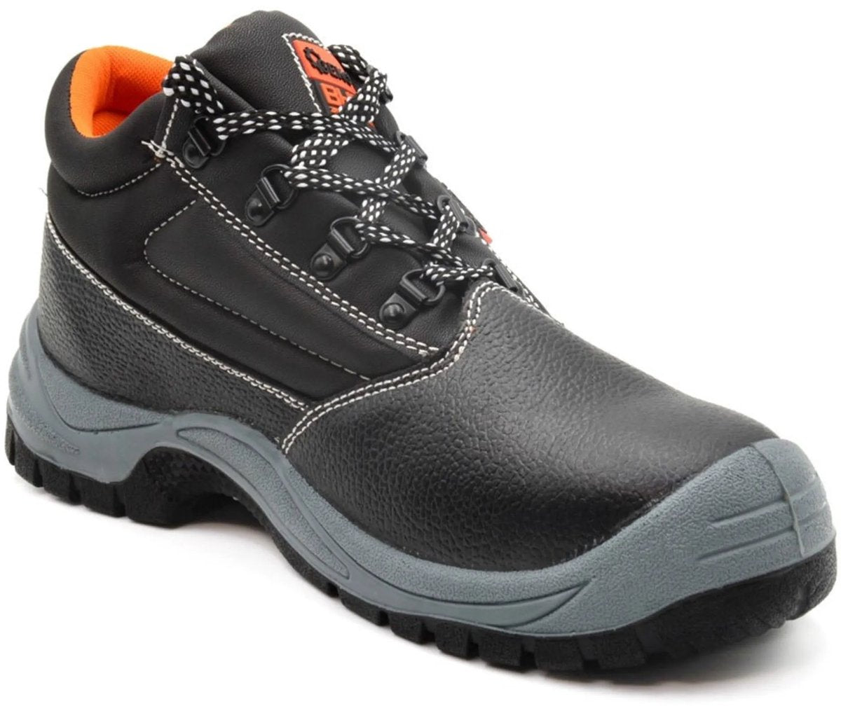 Geko hoge veiligheidsschoenen - s1p - zwart - maat 46 - antislip en ademend