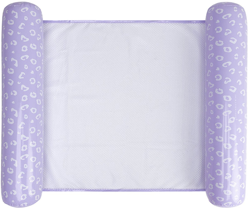 Swim essentials - waterhangmat - 117 cm - lila - luipaardprint - suntanner