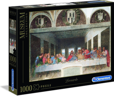 Clementoni - puzzle - 1000 pezzi - leonardo-cenacolo (museo) - puzzle per adulti - collezione d'arte