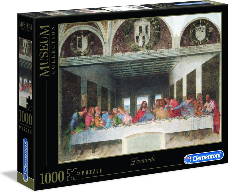 Clementoni - rompecabezas - 1000 piezas - leonardo-cenacolo (museo) - rompecabezas para adultos - colección de arte