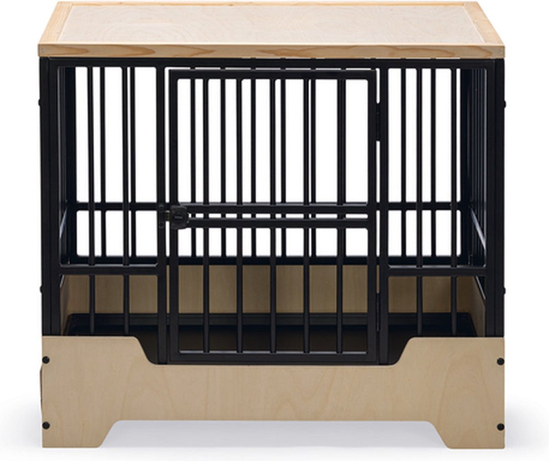 Designed by lotte bench hondenbench meubel quirine - hondenmand - met lade - metaal hout - m - 81x57x71 cm