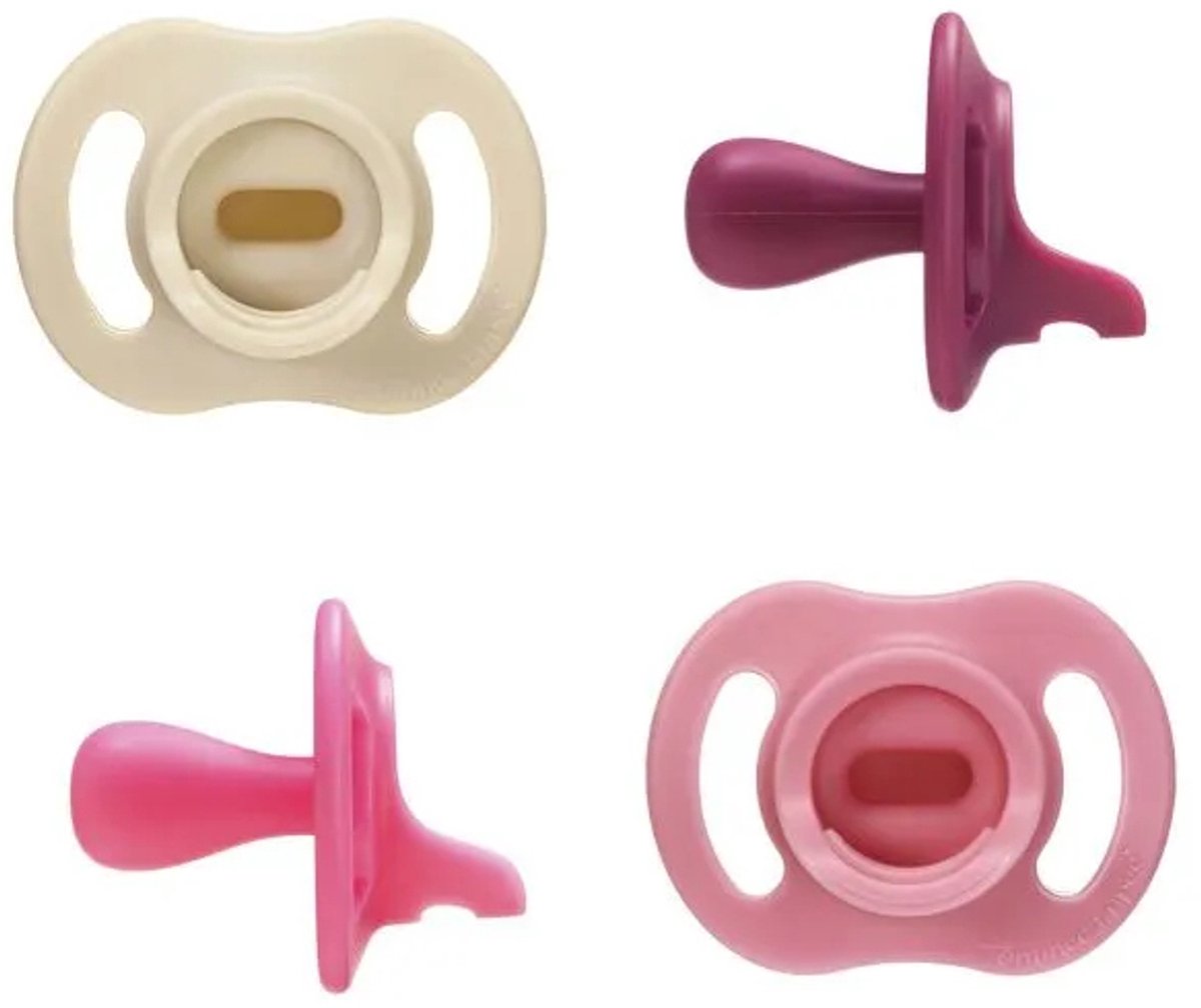 Succhietto Stayput ultraleggero Tommee Tippee - 6-18 mesi - set di 4 - ciuccio in silicone monopezzo - rosa multi