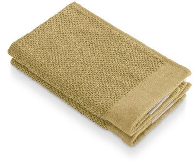 Asciugamano ospite Walra in morbido cotone popcorn - giallo - 2x 30x50