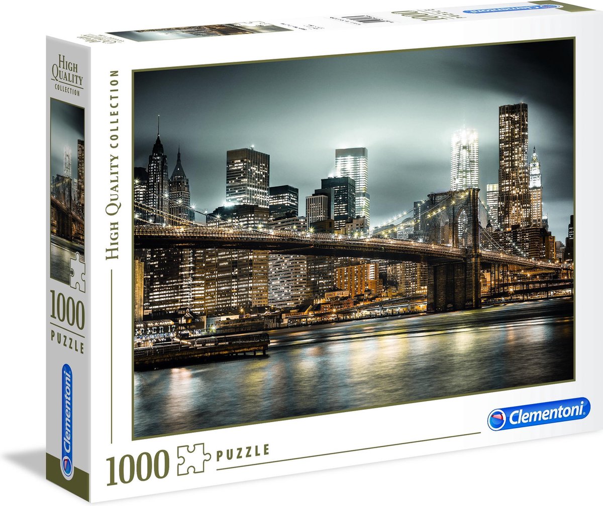 Clementoni - puzzel - 1000 stukjes - new york skyline - puzzel voor volwassenen - high quality collection