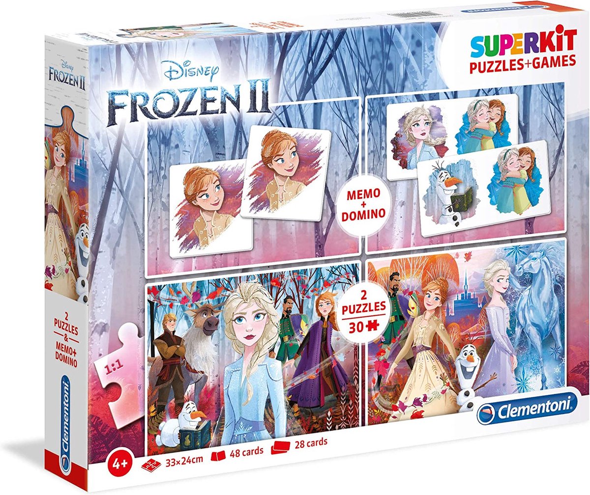 Disney clementoni rompecabezas 4 en 1 frozen 2 - 2x30 piezas
