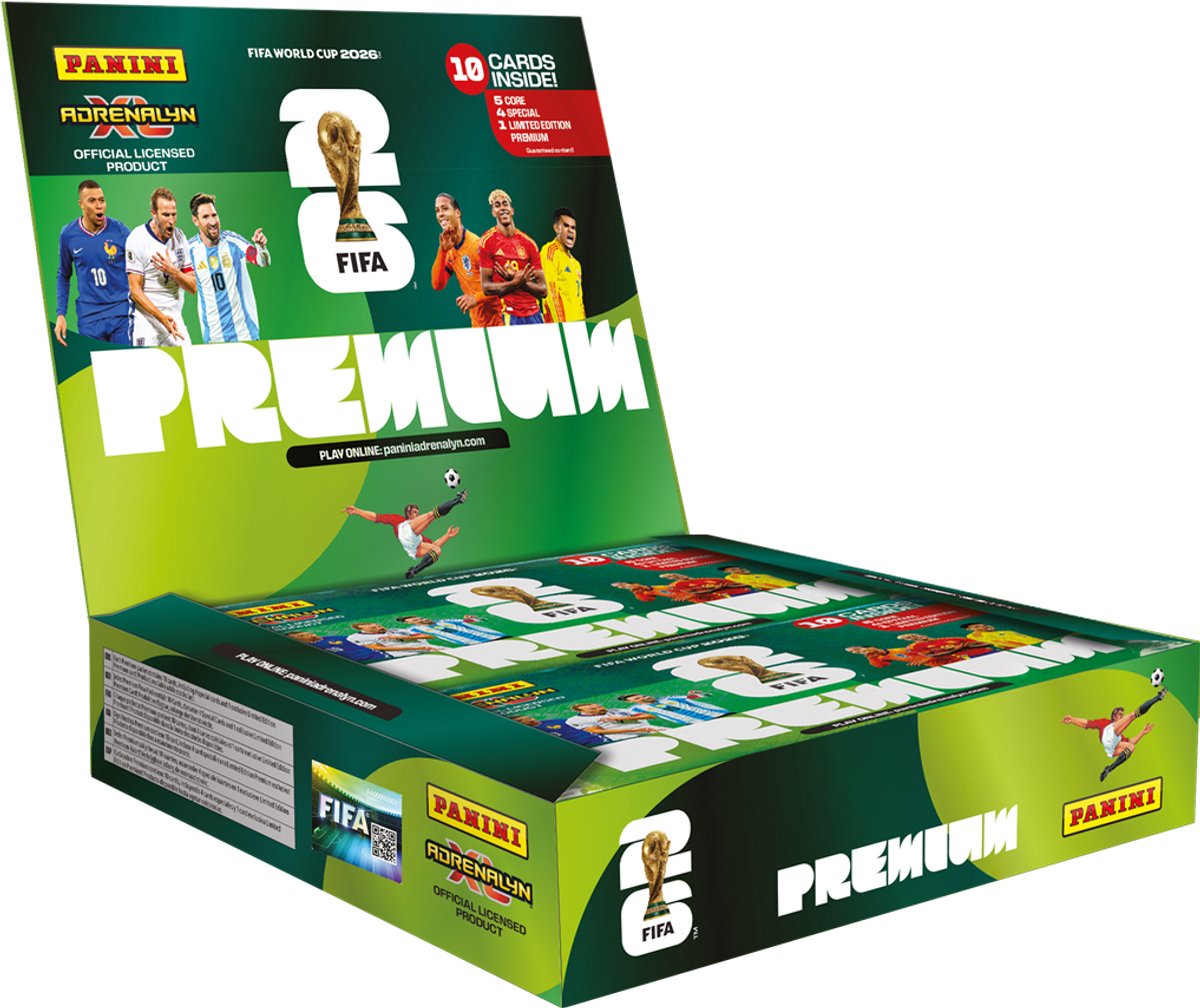 Panini - carte collezionabili adrenalyn xl - FIFA World Cup 2026 - pacchetto premium