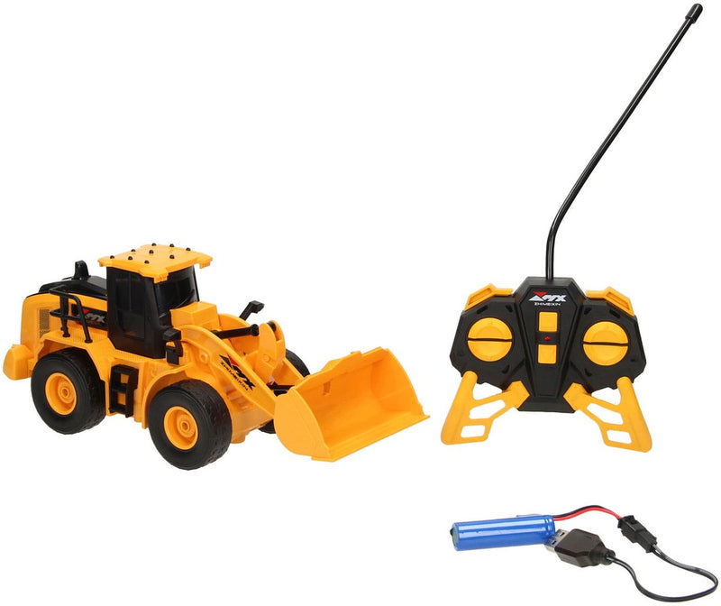 Camión controlado por RC con cargador frontal 1:24
