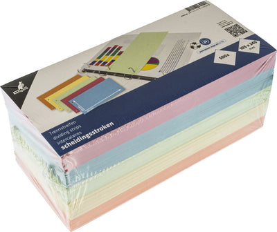 Strisce divisorie Kangaro - 240x105 - 2 anelli - 500 pezzi - colori assortiti - 07070-90