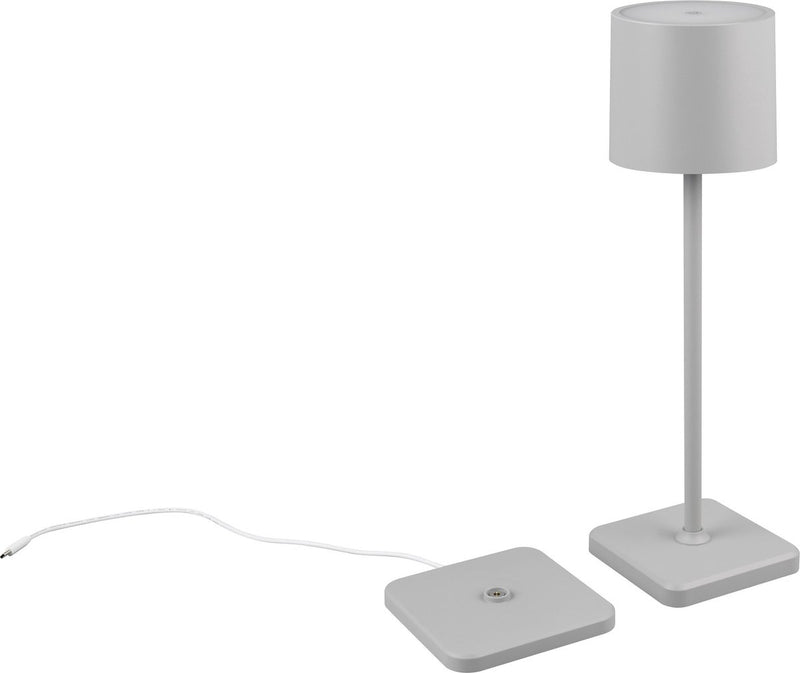 Rl vive tu luz realidad fernandez - lámpara de mesa - gris pastel mate - incl. 1x smd 1,5w - incl. estación de carga - recargable - inalámbrica - iluminación exterior - ip54