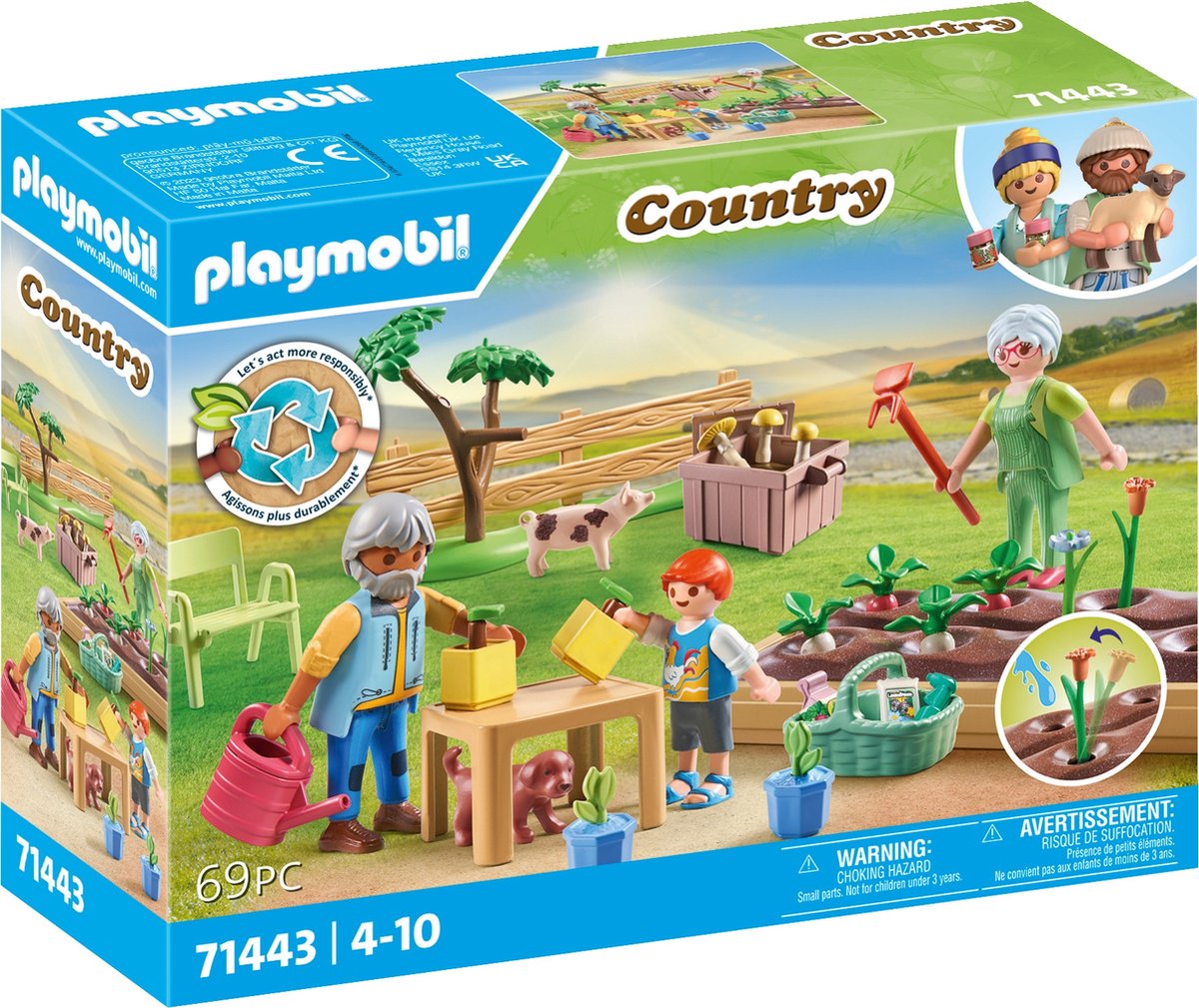 Playmobil country idyllische moestuin bij de grootouders - 71443