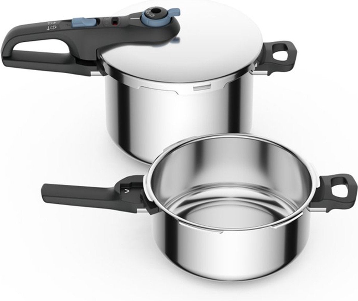 Tefal p2584301 secure trendy snelkookpannen 2-delige set 4l + 6l