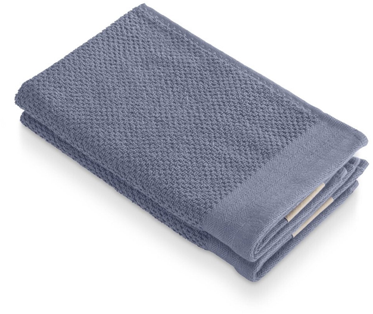 Asciugamano ospite Walra in morbido cotone popcorn - blu - 2x 30x50
