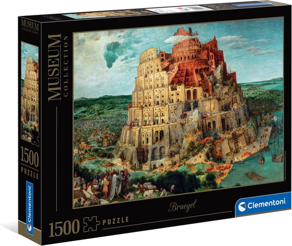 Clementoni - rompecabezas - 1500 piezas - museo torre de babel - rompecabezas para adultos