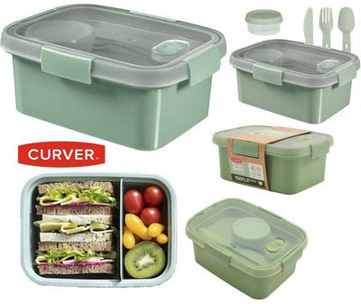 Curver Curver to Go Lunchbox 1.2L + Set di posate + Sauscup