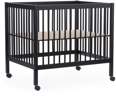 Caja Childhome Park 97 con ruedas - madera - 0 a 36m - negro - 98 x 78 x 82 cm
