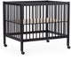 Box Childhome Park 97 con ruote - legno - da 0 a 36 m - nero - 98 x 78 x 82 cm