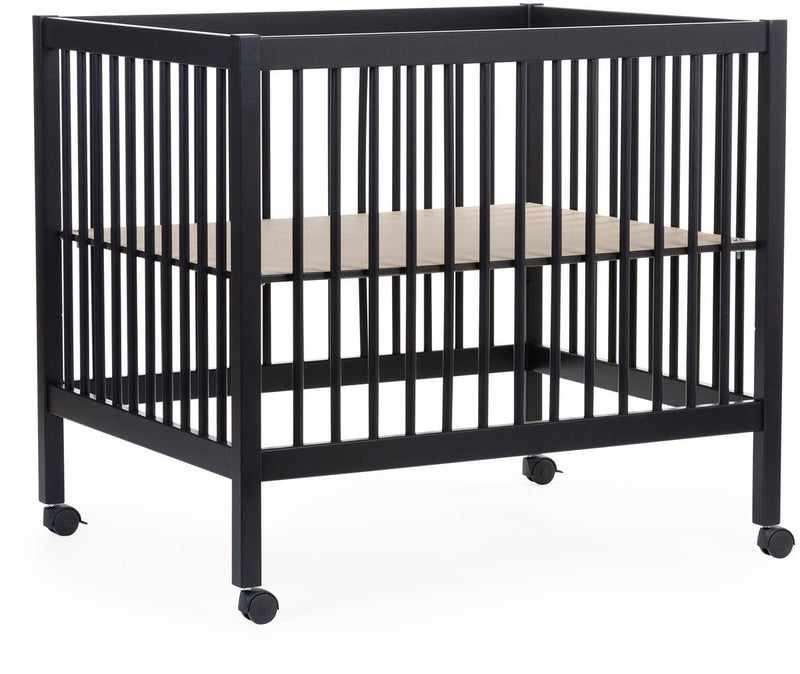 Box Childhome Park 97 con ruote - legno - da 0 a 36 m - nero - 98 x 78 x 82 cm
