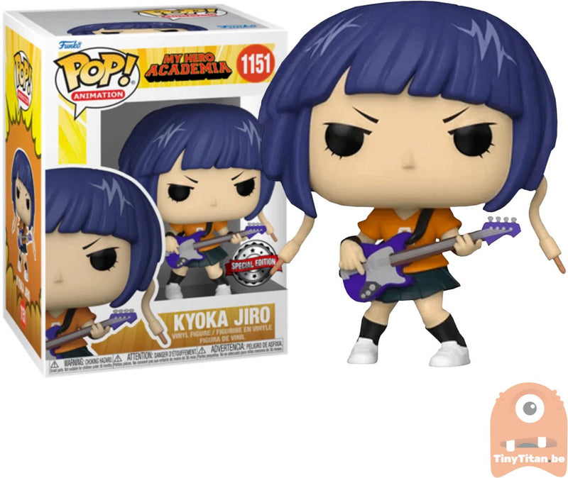 Funko mi héroe academia - pop! figura coleccionable animación jirou con guitarra 9 cm - multicolores