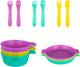 Playgro first fun kinderservies set - 11-delig - kommen, bordjes bestek - vaatwasser- magnetronbestendig - bpa-vrij