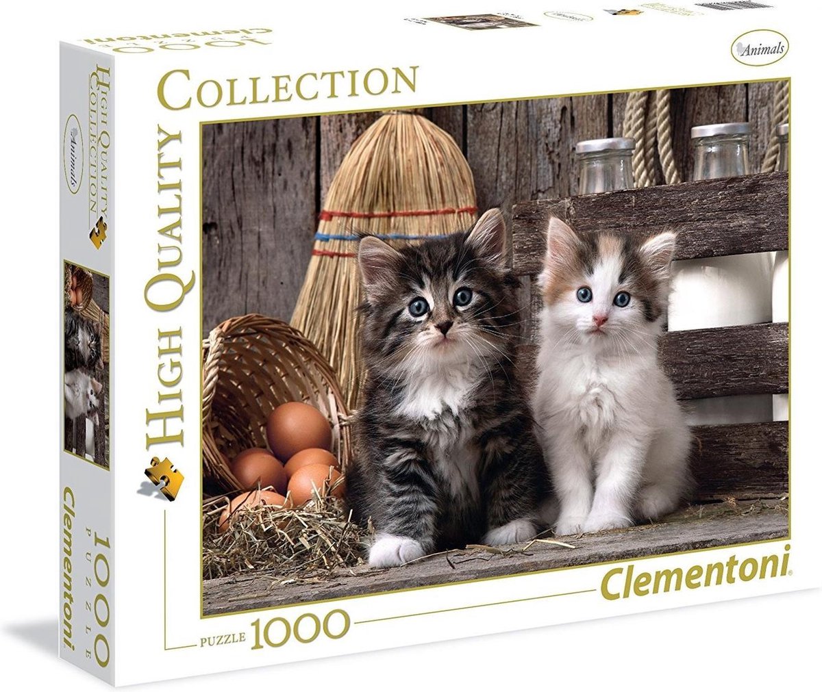Clementoni - puzzel - 1000 stukjes - schattige kittens - puzzel voor volwassenen - high quality collection