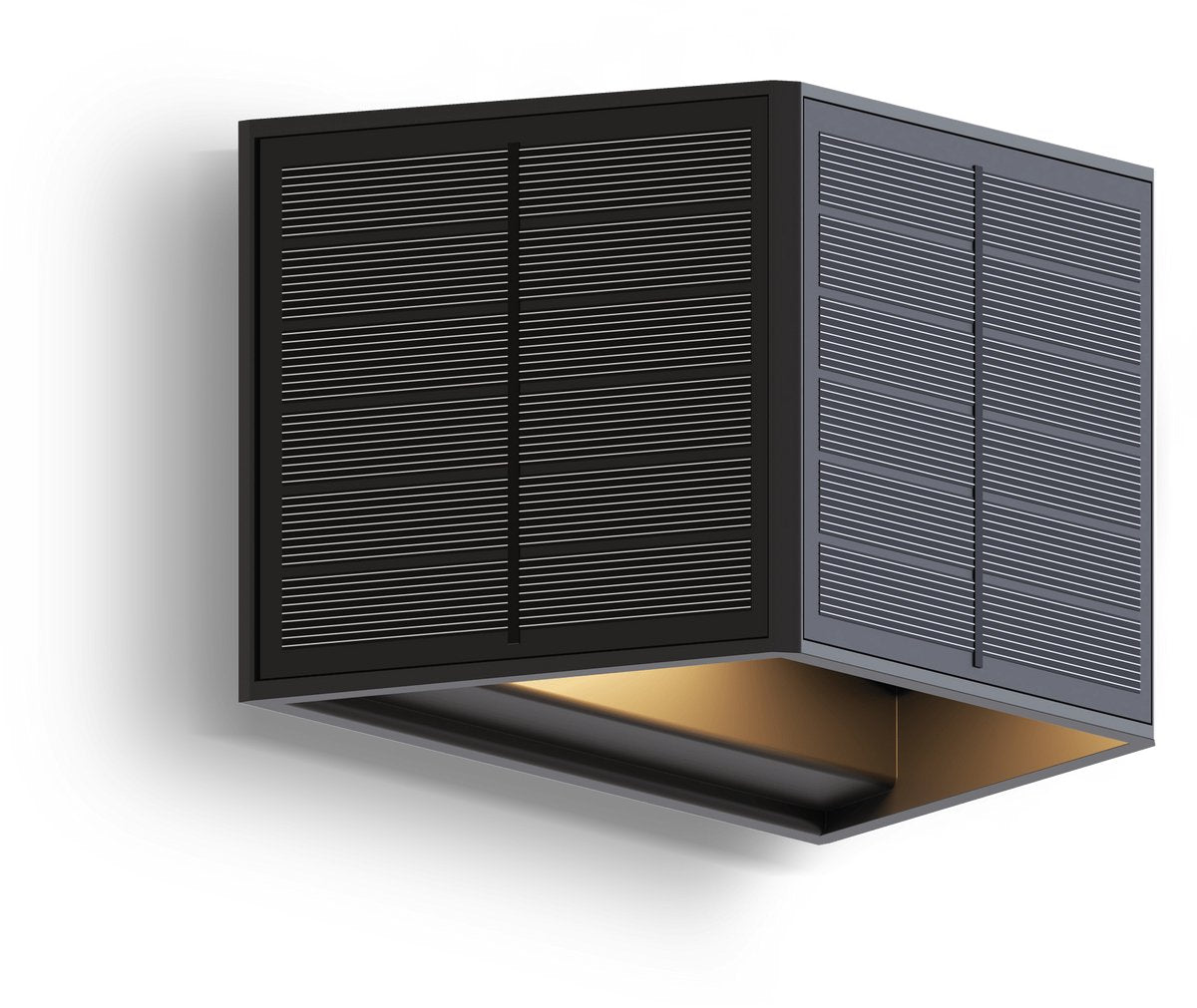 Calex caserta solar wandlamp - up down tuinverlichting op zonne-energie - buitenlamp met bewegingssensor - warm wit licht - zwart