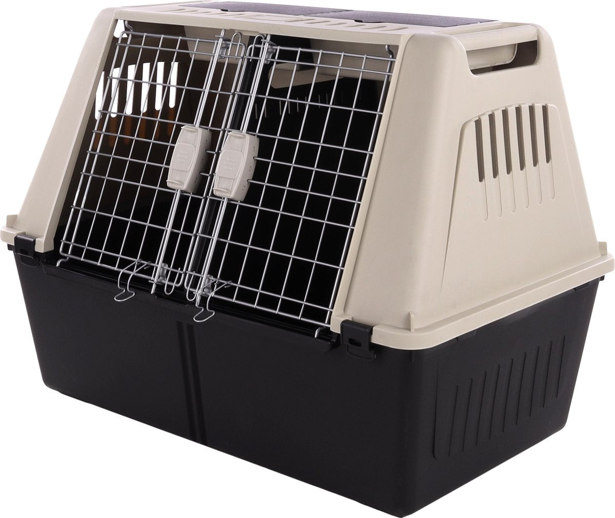 Flamingo tripper - jaula de transporte para perros - jaula de transporte tripper gris l 51x82x61cm - 1ud - 122584 - 1ud