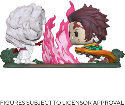Funko Demon Slayer: Kimetsu no Yaiba Figura coleccionable ¡Momento pop! Pack de 2 tanjiro vs muda 9 cm multicolores