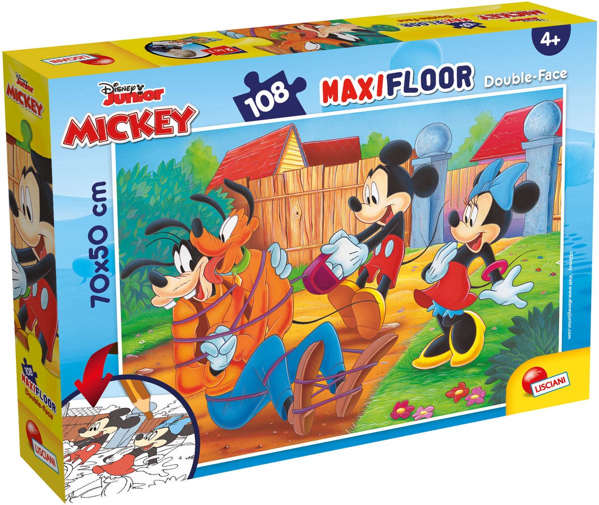Lisciani disney puzzle df maxi piso 108 mickey mis amigos