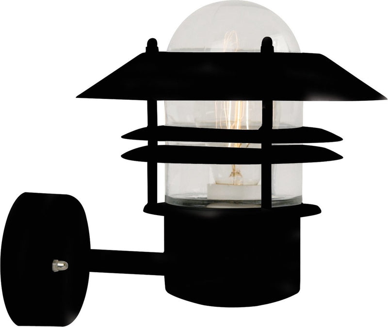 Lampada da parete Nordlux log house-up-e27-nera