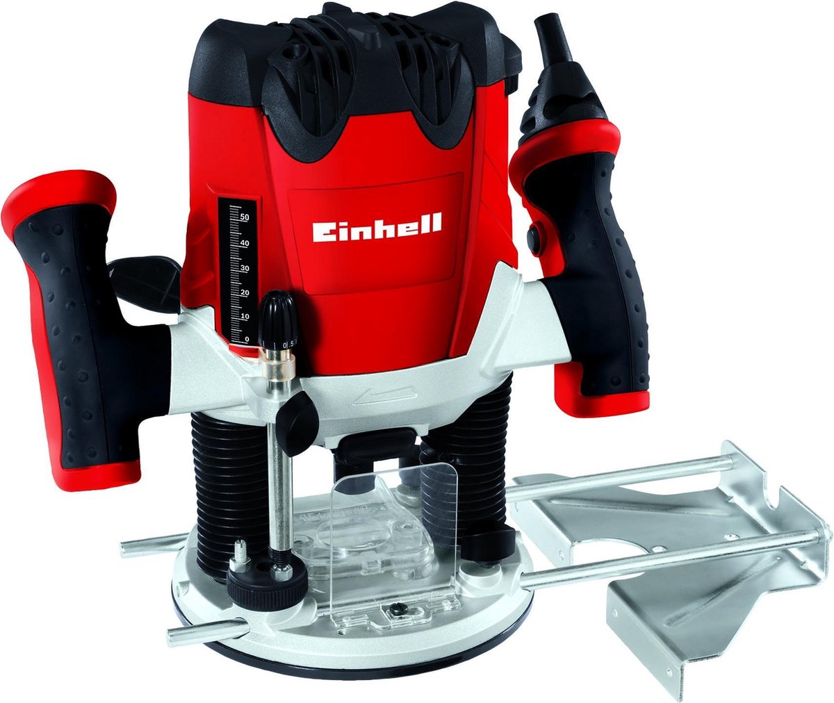 Einhell electric router te-ro 1255 e - 1200 w - 6 and 8 mm collet - speed control - incl. accessories