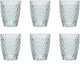 Medard de noblat - diamante - vetro 22 cl - trasparente - 6 pezzi