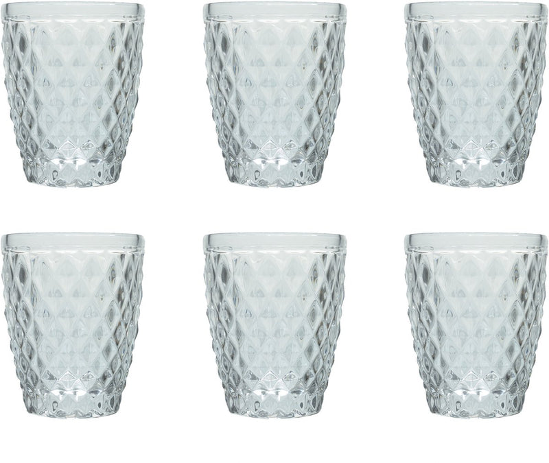 Medard de noblat - diamante - vaso 22 cl - transparente - 6 piezas