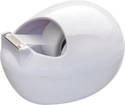 Dispenser per nastro adesivo Scotch ® design a forma di masso di karim rashid, bianco + 1 rotolo di nastro adesivo ® magic™ 19 mm x 7,5 m