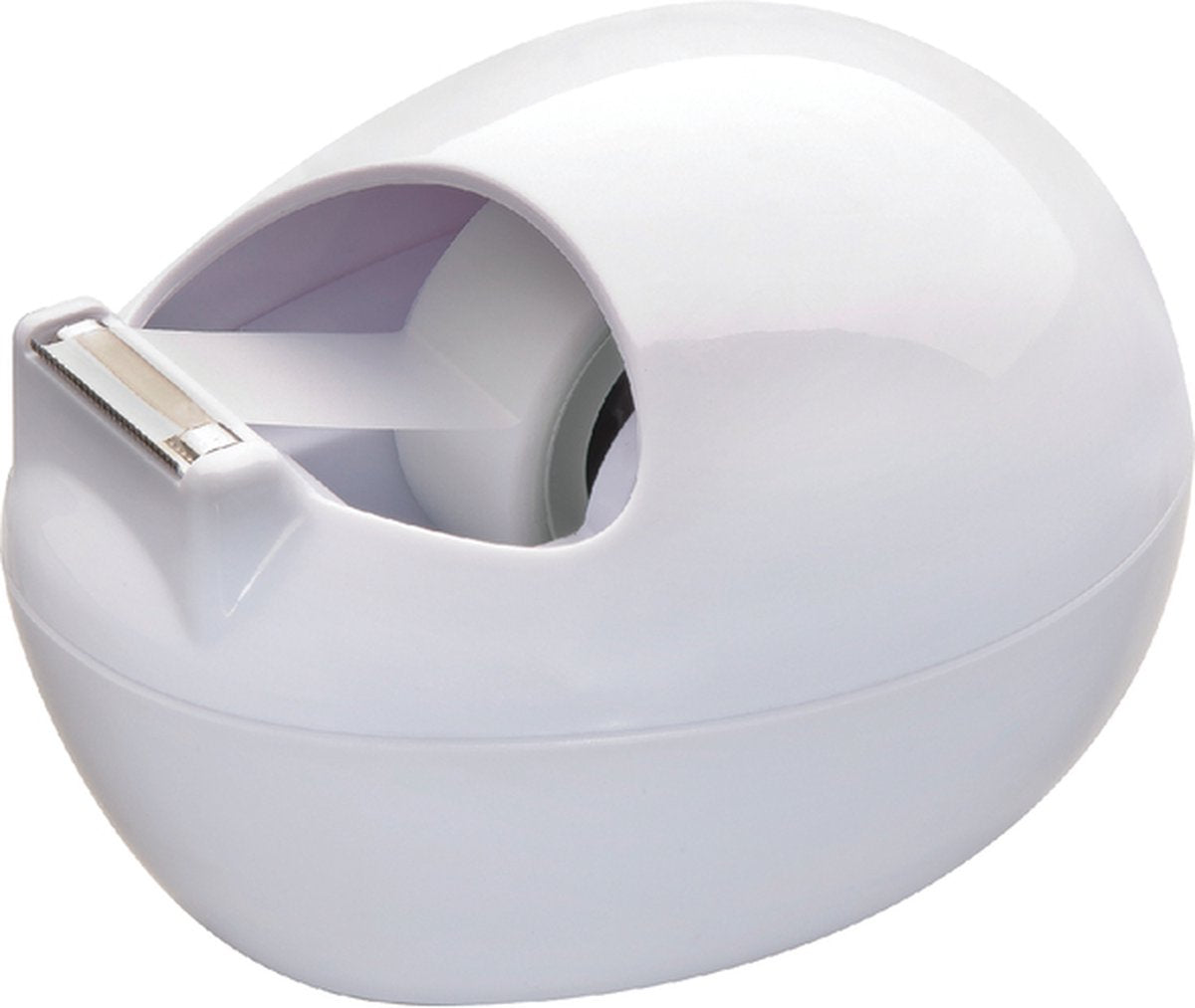 Dispensador de cinta Scotch® diseño en forma de roca de karim Rashid, blanco + 1 rollo de cinta® magic™ 19 mm x 7,5 m