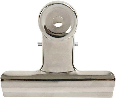 Creativ company metal clamp, w: 7.5 cm, silver, 6 pieces 1 box