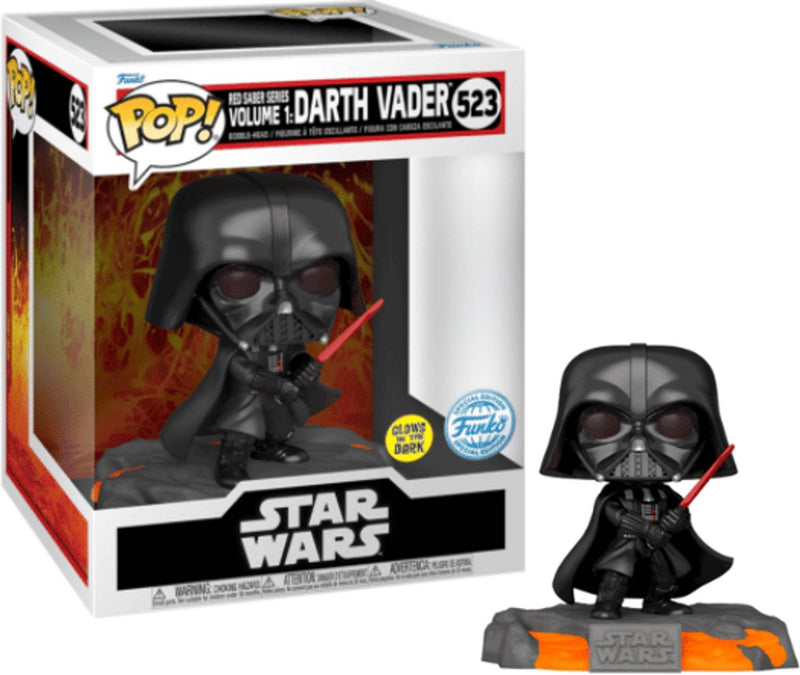 ¡Funko pop! Star Wars: Darth Vader Serie Red Sabre Volumen 1 Brilla en la oscuridad Deluxe