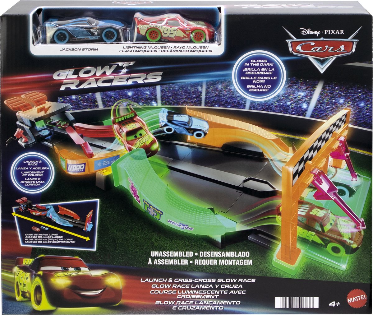 Disney pixar cars disney en pixar cars - lichtgevende racewagens - kris kras - lichtgevende race speelset