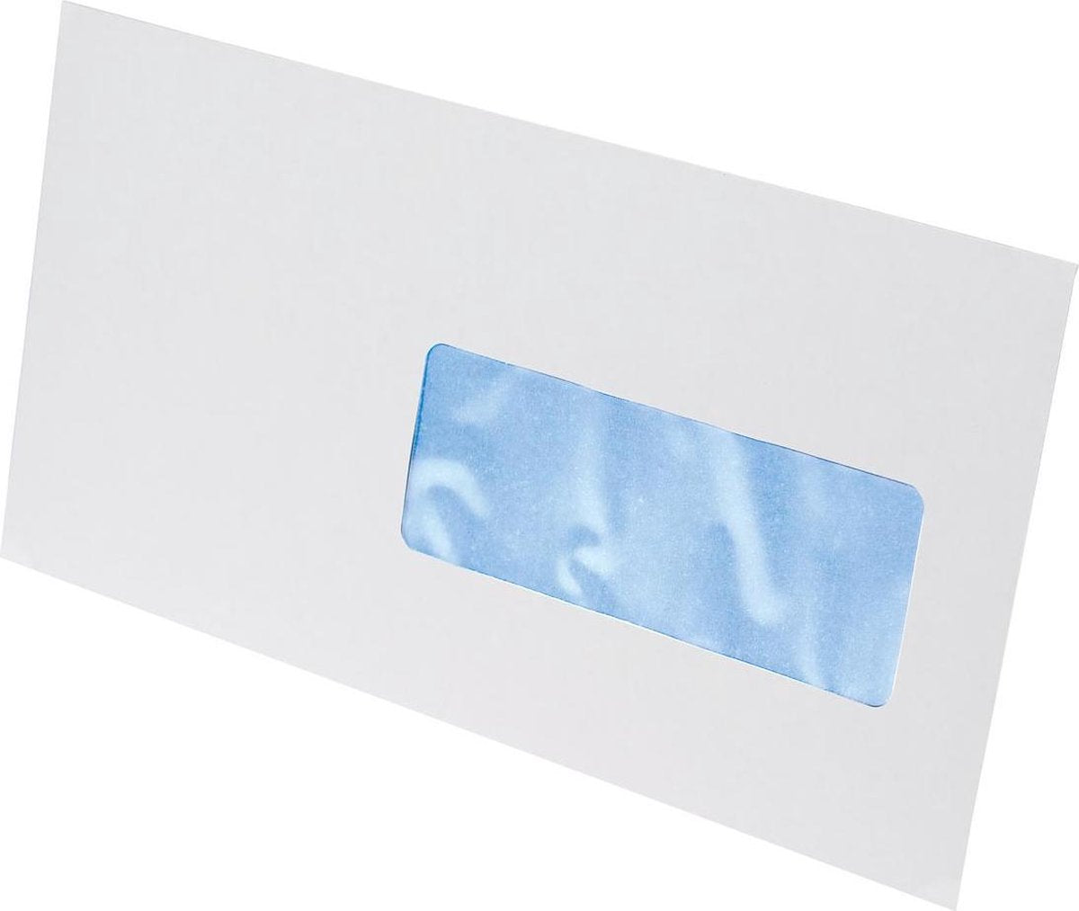 Gallery envelop wit 114x229 strip venster rechts 80 grams 500 stuks