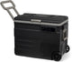 Frigo portatile Steamy -e con compressore elettrico a rulli monozona su ruote - monozona - 55 litri - 12v e 230v - per auto e campeggio - nero