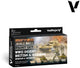Vallejo val70208 - model color - wwii desert british german armour infantry set 6 x 18 ml