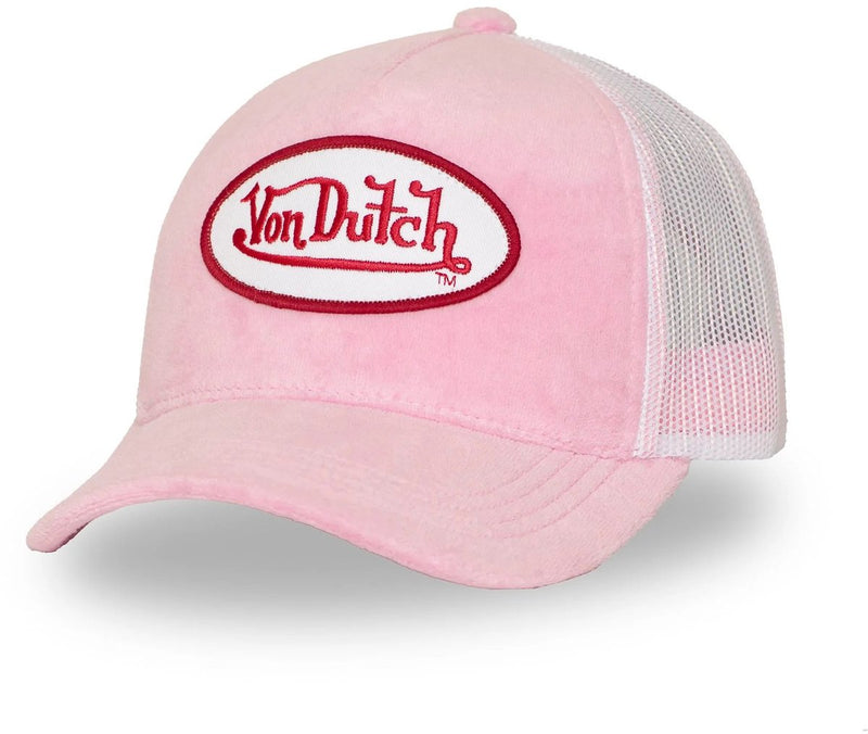 Von dutch - snapback trucker cap kylie | one size | verstelbaar | druksluiting - roze wit