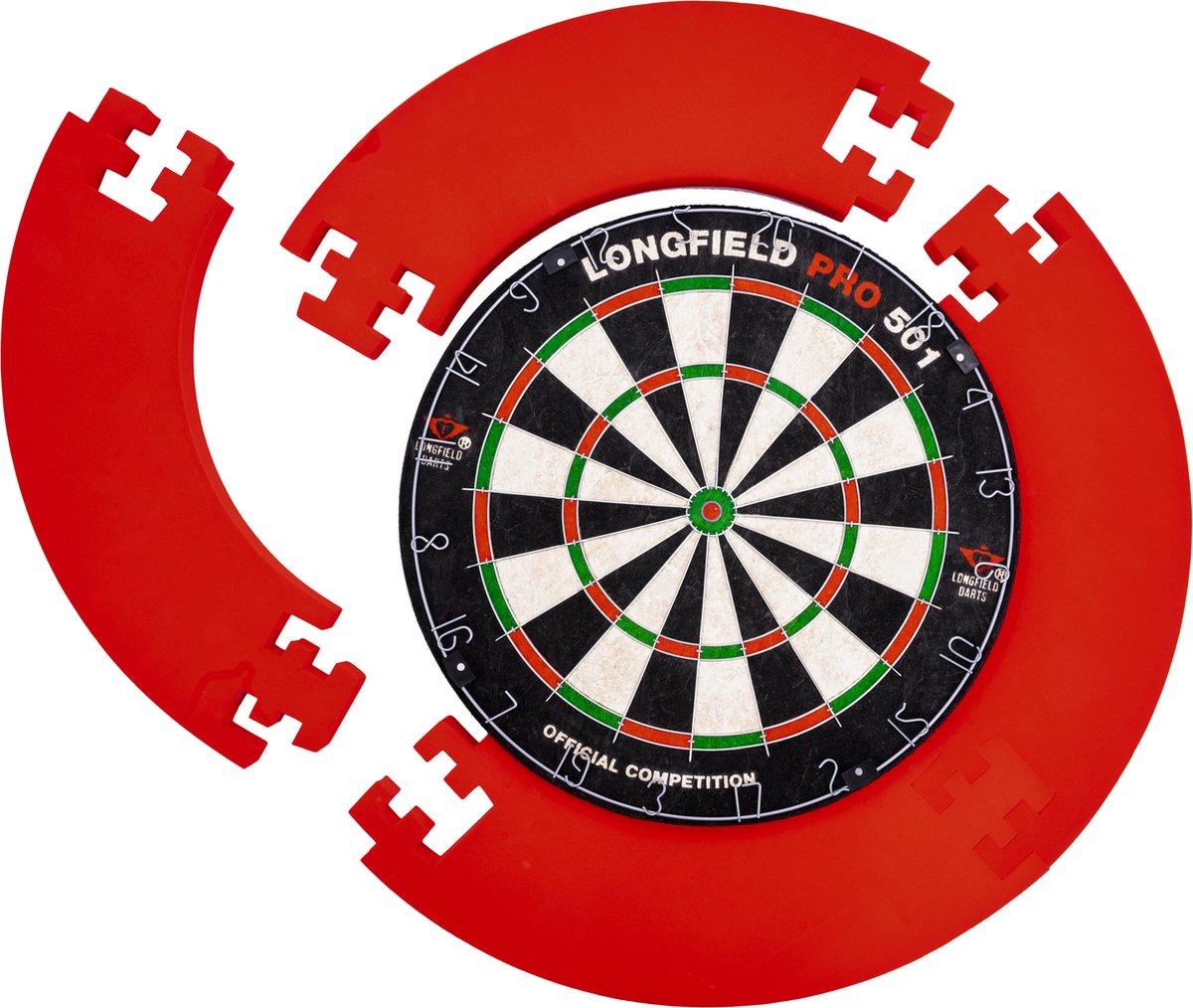 Dardos Engelhart Longfield - envolvente en 4 partes - rojo