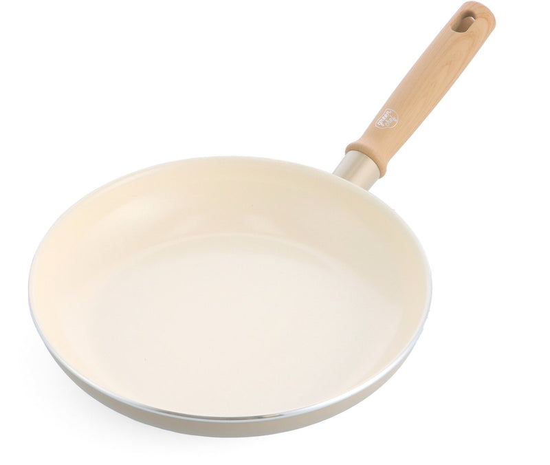 Padella per induzione in ceramica Greenchef Nordics 24 cm - senza pfas - padella a induzione - rivestimento antiaderente in ceramica lavabile in lavastoviglie - senza coperchio - maniglia di raffreddamento - panna