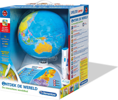 Clementoni imparare giocando - scopri il mondo - mappamondo interattivo - giocattoli educativi - 7+ anni